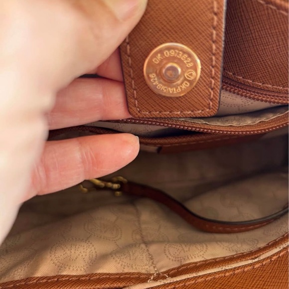 Michael Kors Tan Leather Satchel - Picture 7 of 8